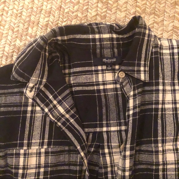 Madewell flannel trapeze shirt in overcast plaid - Picture 5 of 5